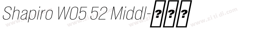 Shapiro W05 52 Middl字体转换 Shapiro W05 52 Middl字体转换